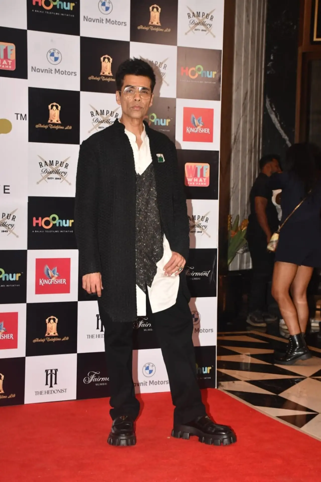 Karan Johar made a stylish appearance at the launch party of Ekta Kapoor’s app. The filmmaker turned heads in a fashionable ensemble.